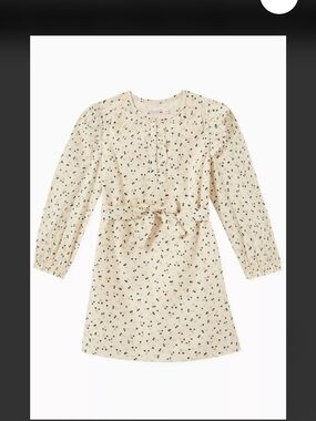 Bonpoint Cream Dress with Black Cherry Print